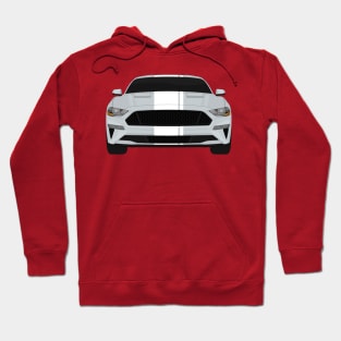 Mustang GT Iconic-Silver + White Stripes Hoodie